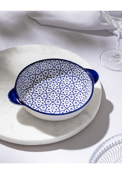 Reve Bleu Lucida Yuvarlak Tabak - 19 Cm - Mavi/beyaz 8684427225486 Çok Renkli