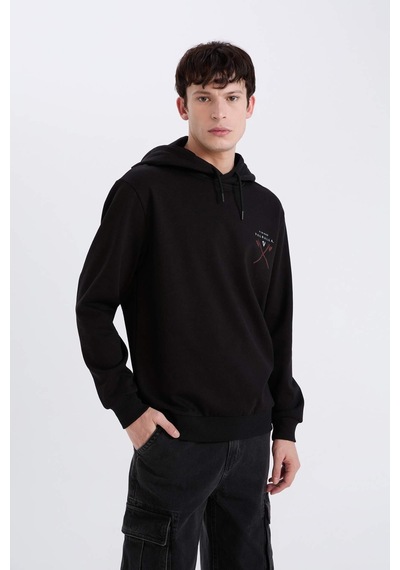 DeFacto Vikings Valhalla Regular Fit Kapüşonlu Sırt Baskılı Sweatshirt E3211AX24WNBK81 Siyah DeFacto Vikings Valhalla Regular Fit Kapüşonlu Sırt Baskılı Sweatshirt E3211AX24WNBK81 Siyah