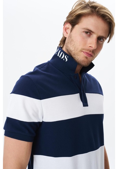 AR-MA Arma Erkek Regular Fit Çok Renkli % 100 Pamuk Pike Polo Yaka Tişört Y29374356102 Lacivert