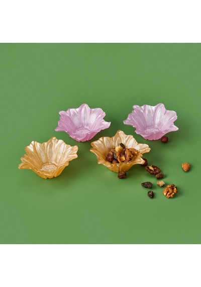 Kitchen Papatya 4'lü Çerezlik - Pembe - 10 Cm Renkli