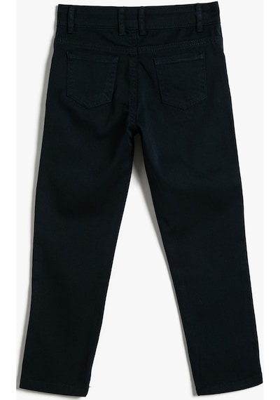 Koton Chino Pantolon Cepli Pamuklu Lacivert 4wkb40014tw 4WKB40014TW705 Lacivert