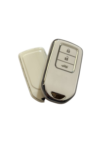 Autohan Keys Honda Civic Fc5, Crv, Hrv Için Anahtarsız Çalıştırma Nano Anahtar Kılıfı, Executive Rs Beyaz Gümüş