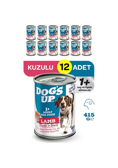 Dogs Up Yaş Yetişkin Köpek Maması Kuzu Etli 415gr 12li