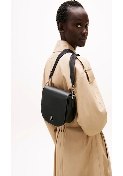 Tommy Hilfiger Th Logotape Saddle Bag Siyah