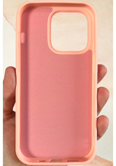 İphone 14 Pro Yıldız Tozu Premium Pembe Silikon Kılıf