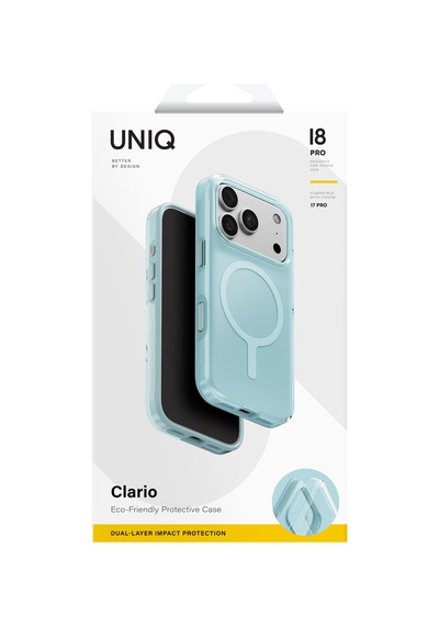 Apple iPhone Uyumlu 18 Pro Kılıf Clario Doğaya Duyarlı Geridönüştürülmüş 4 Metreden Düşmeye Dayanıklı Kapak Açık Yeşil