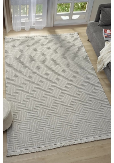 Seyran Halı Ruby 1550 Gri Polyester Makine Halısı