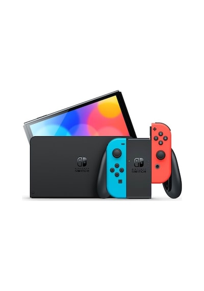 Nintendo Switch OLED Oyun Konsolu (İthalatçı Garantili) Kırmızı - Mavi