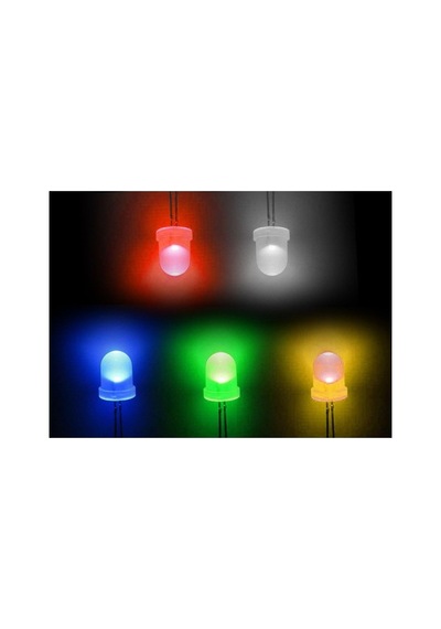 Alkatronik 100 Adet 5mm Led Seti 5 Renk Elektronik Işık Kaynağı Lamba Gösterge Uyarı Sinyali Standart