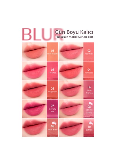 Gün Boyu Kalıcı Pürüzsüz Matlık Sunan Tint Perıpera Over Blur Tint 19 Mellow Brown
