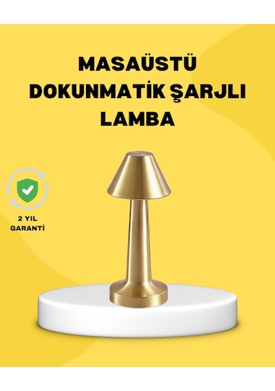 Kablosuz - 664 - Led Masa Lambası 1800mah 3 Renk - Csmo-tex - Aydınlatma Dokunmatik Metal