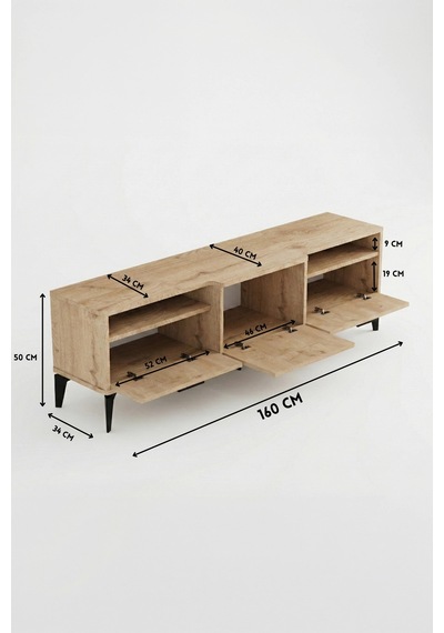Mistral Tv Sehpası Suntalam Bej 160x40 Cm Çok Renkli