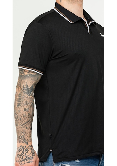 Nike Ef-4504 Erkek Polyester Mesh Polo Yaka T-shirt Siyah