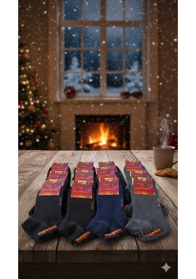 Unisex Havlu Thermal Patik Çorap Dikişsiz/soft Yıkama/kokulu Asorti 12'li Kutu 36-40 ASORTİ Unisex Havlu Thermal Patik Çorap Dikişsiz/soft Yıkama/kokulu Asorti 12'li Kutu 36-40 ASORTİ