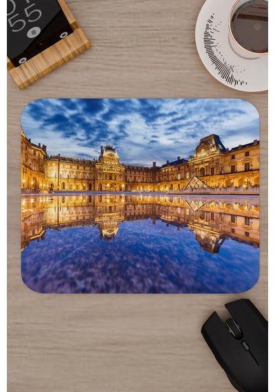 Louvre Müzesi Fransa V4 22x18 Gaming Kauçuk Kaymaz Taban Mouse Pad Fare Altlığı