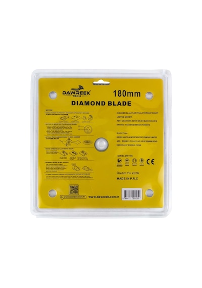 Dawreek Dt014cd 180mm Premium Segmentli Elmas Testere Beton-duvar-tuğla