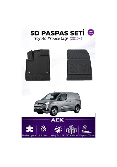 Toyota Proace City 2019+ Panelvan Araca Özel Havuzlu "karbon" Pas
