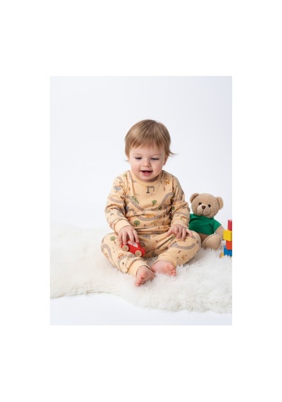 Mou&kou 1-4 Yaş Erkek Çocuk %100 Pamuk Penye Uzun Kollu Pijama Takımı Araba Desenli Turuncu Mou&kou 1-4 Yaş Erkek Çocuk %100 Pamuk Penye Uzun Kollu Pijama Takımı Araba Desenli Turuncu