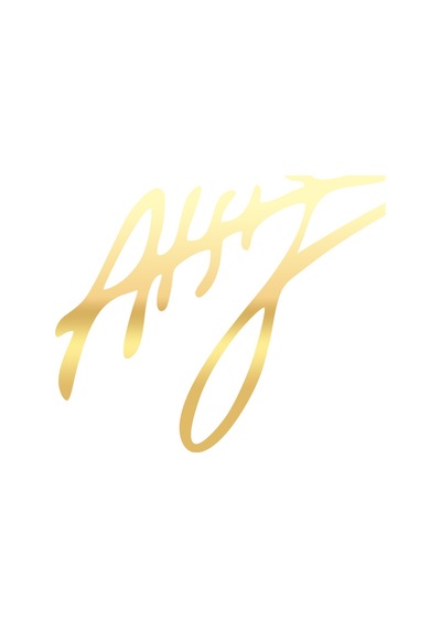 Nihal Atsız İmza Araba Sticker 17x17 Cm Gold