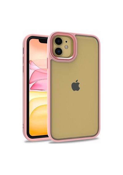 Apple Uyumlu iPhone 11 Kılıf Zore Flora Kapak Rose Gold