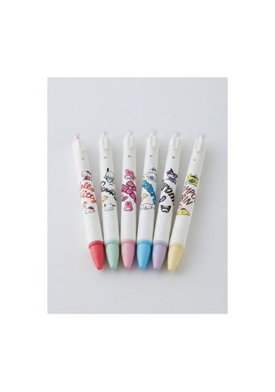 6'lı Set Kawaii Sanrio Jel Kalem 0.5 Beyaz