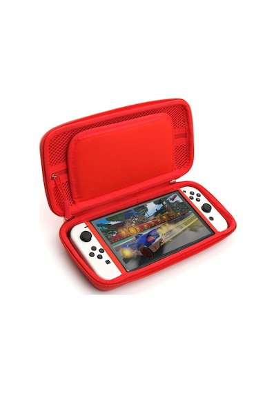 Nintendo Switch/switch Oled Oyun Konsolu Koruyucu Taşıma Ve Seyahat Çantası Kırmızı
