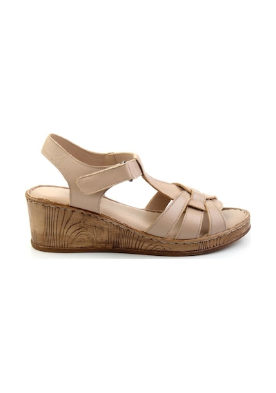 Bambi Bej Leather Kadın Sandalet K05552000503 Bej