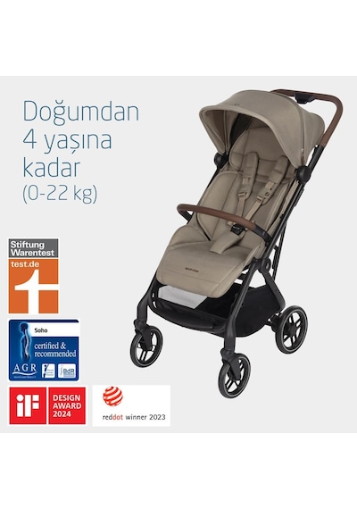 Maxi-Cosi Soho Kompakt Seyahat Sistem Olabilen Otomatik Katlanan Bebek Arabası Twillic Truffle