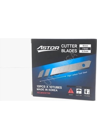 Maket Bıçağı Ağzı Yedek 100Lük Paket Astor