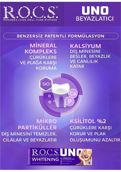 R.o.c.s Anne & Çocuk Diş Bakım Seti Uno Beyazlatıcı & Balon Sakızı 4-7 Yaş