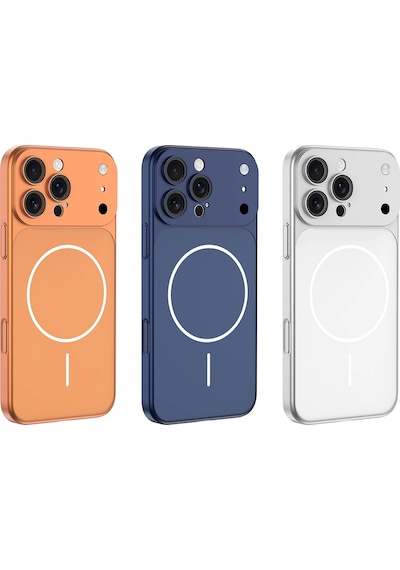 Apple Uyumlu iPhone 15 Pro Max Kılıf Zore M-safe Şarj Özellikli Kamera Korumalı Spark Kapak