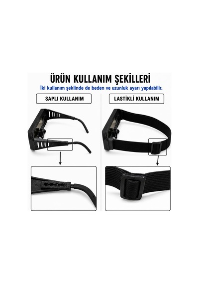 Kolormatik Otomatik Kararan Kaynak Gözlüğü Saplı Ve Lastikli Uv Koruyucu Kaynakçı Gözlüğü