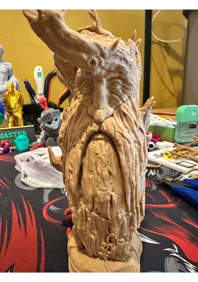 Mistik Ağaç Ruh Heykeli - Pla Dekor 16 Cm 3d Yazıcı İle Üretilmiş 16 X 16