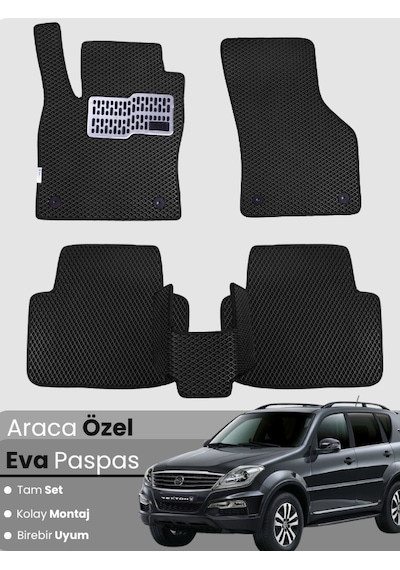 Ssangyong Rexton 2012-2017 Uyumlu Eva Paspas Tam Set Oto Paspas,araca Özel,kolay Montaj 823