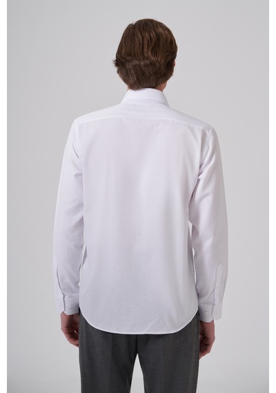 Morven Erkek Beyaz Polyester Trend Slim Fit Tam İtalyan Yaka Gömlek 26mc004044600 Beyaz