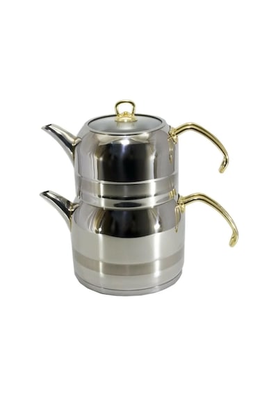 Kahraman Kah 1017-g Çaydanlık Enza Gold Midi Boy Gri - Gold