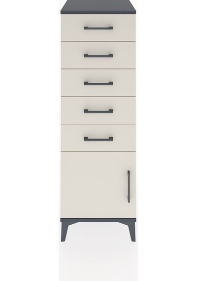 Hyperion Dolap 5 Çekmeceli Tek Kapaklı 44x44x134 Antrasit-aytaşı Antrasit Hyperion Dolap 5 Çekmeceli Tek Kapaklı 44x44x134 Antrasit-aytaşı Antrasit