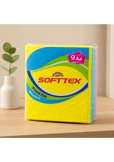 Renkli Temizlik Bezi 9'lu 34.5x35.5 Cm - Ekonomik Paket Diğer