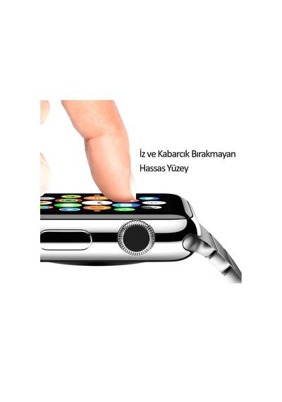 Apple Uyumlu Watch 4 5 40 Mm 3D Tam Kaplayan Cam Ekran Koruyucu Filmi