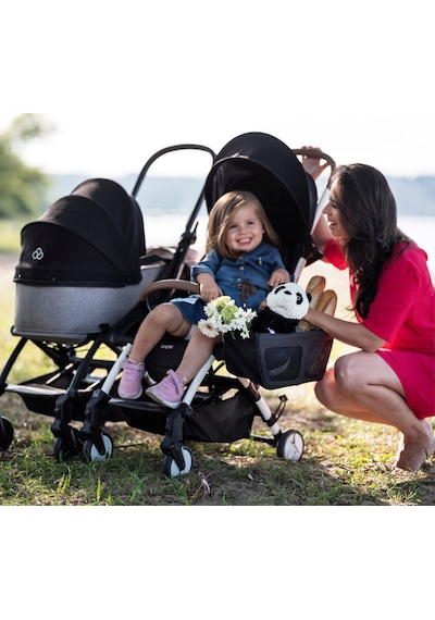 Babybjörn Bliss Ana Kucağı Woven Sand Grey & Bumprider Connect³ Bebek Arabası Black-sand - Yan Düzenleyici Çanta