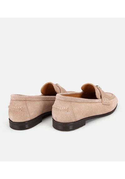 Hotiç Kadın Süet Deri Bej Toka Detaylı Klasik Loafer 01ayh321300a310 01ayh321300a310