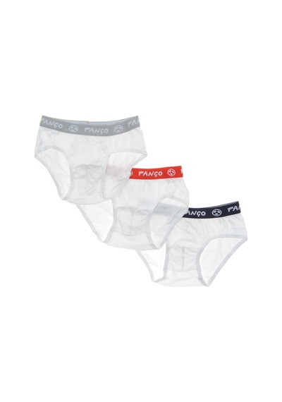Panço Erkek Çocuk Beyaz 3'lü Slip Çamaşır Seti