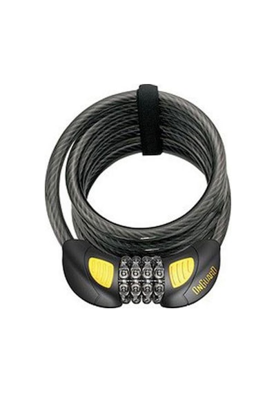 Onguard Doberman 8031 Glo Şifreli Işıklı Bisiklet Kilidi 185 CM Uz Siyah
