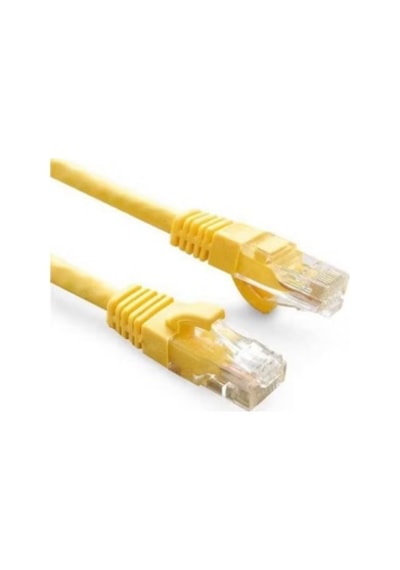 Ods 0.5metre Cat6 Utp Lszh Saf Bakır Sarı Patch Kablo 5'li Paket