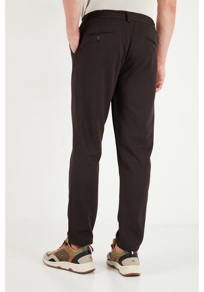 Buratti Regular Fit Düz Paça Bağlamalı Pantolon Erkek Pantolon 6843700 Kahve