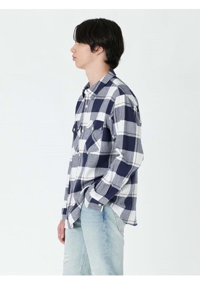 Levi's Erkek Ekose Gömlek Relaxed Fıt Western Gough Plaıd Naval A A1919-0037-5218 Multi-color