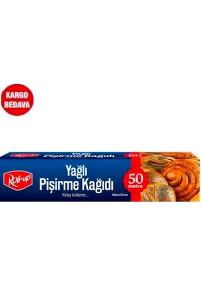 Yağlı Pişirme Kağıdı 50 Metre x 37 CM 1 Paket