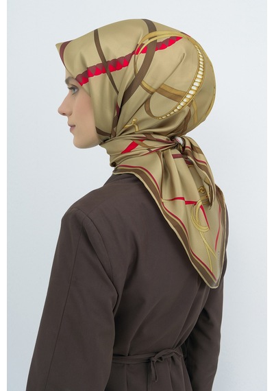 Armine Saf İpek Sura Eşarp-2026 İlkbahar-yaz- 951700d Gold-kahve