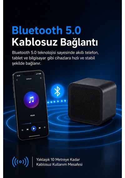Dexim Sc-836 Kare Bluetooth Hoparlör - Siyah