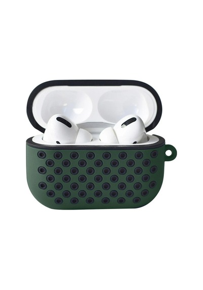 Gld-spt- Newface Apple Uyumlu AirPods Pro 2 2.nesil Spor Delikli Kılıf - Haki Yeşil-siyah